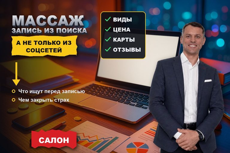 SEO для массажного салона: записи из поиска, а не из соцсетей