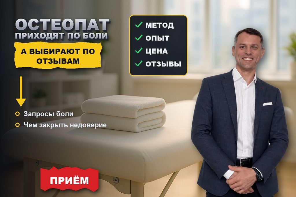 Продвижение сайта остеопата: пациент приходит по боли