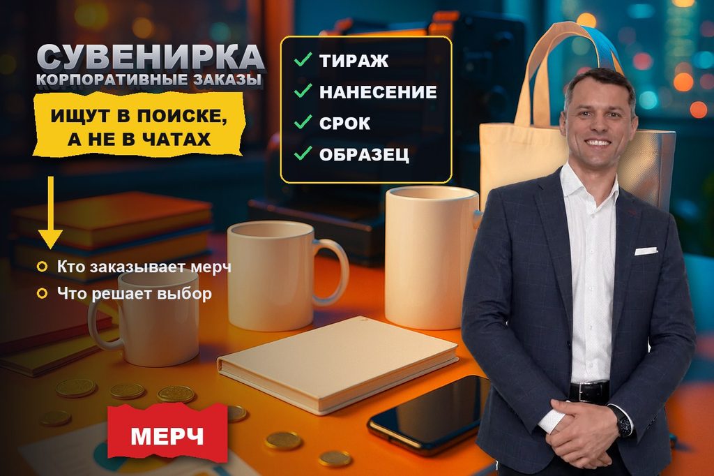 SEO для производителя сувенирной продукции: корпоративные заказы из поиска