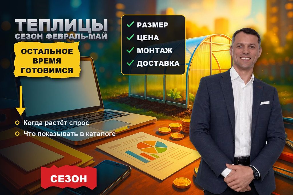 Продвижение сайта по продаже теплиц: февраль–май решают всё
