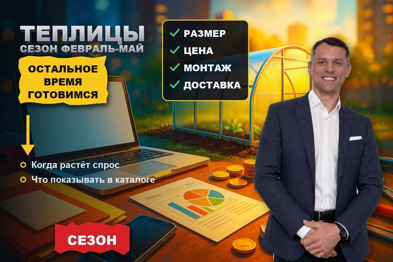 Продвижение сайта по продаже теплиц: февраль–май решают всё