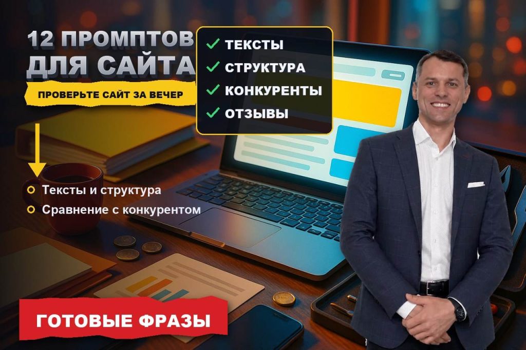 12 промптов, которыми владелец бизнеса проверит свой сайт и тексты за вечер