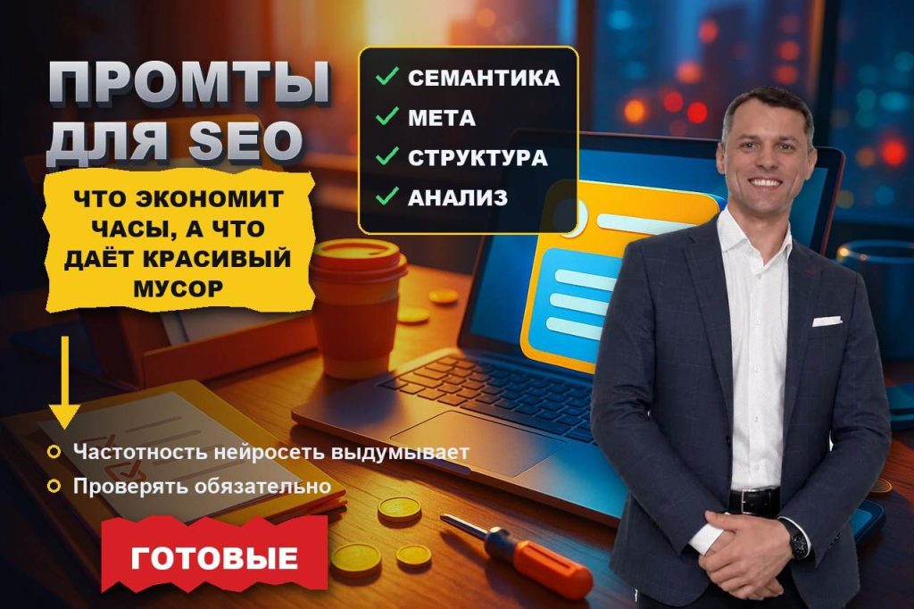 Промты для SEO-задач: что реально экономит часы, а что даёт красивый мусор
