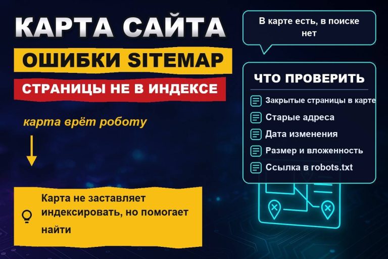 Проверка карты сайта: ошибки sitemap, из-за которых страницы не попадают в индекс