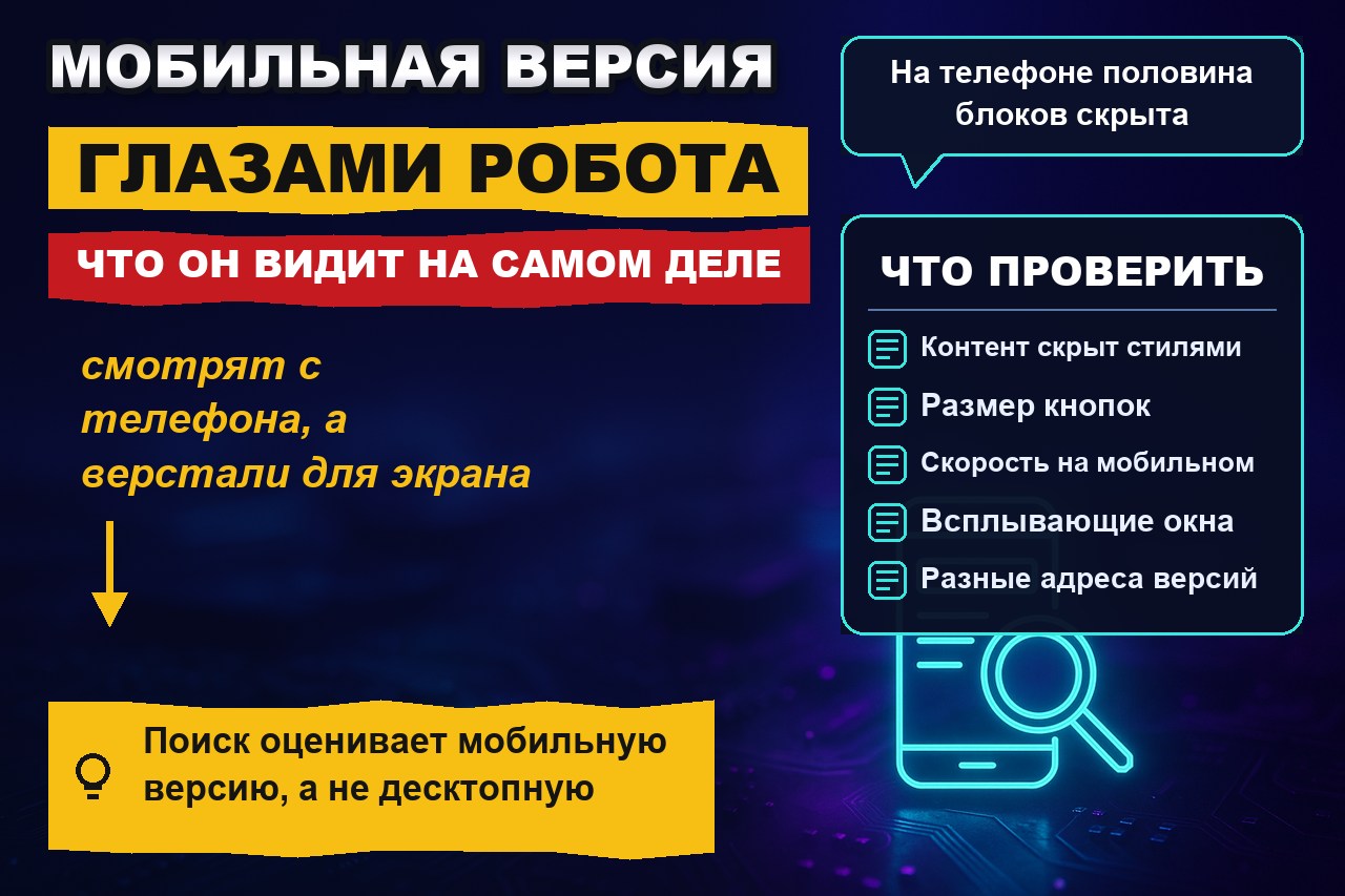 Проверка мобильной версии: что видит робот, открывая сайт с телефона