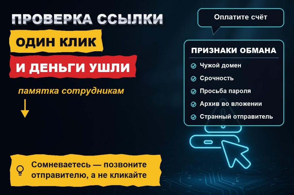 Проверка ссылки на безопасность: инструкция для сотрудников, чтобы один клик не стоил компании денег