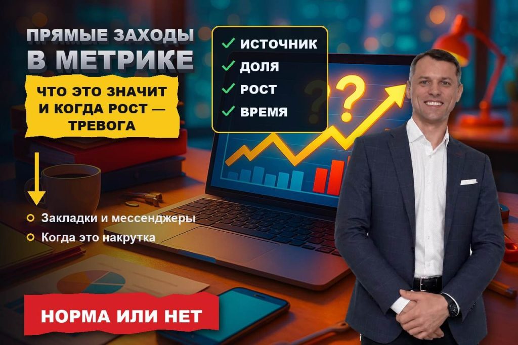 Прямые заходы в Метрике: что это значит и когда их резкий рост — тревога