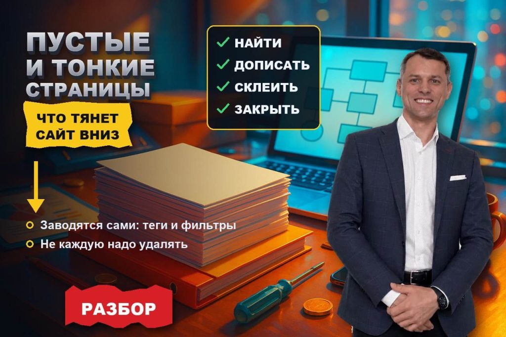 Пустые и тонкие страницы: как найти то, что тянет сайт вниз