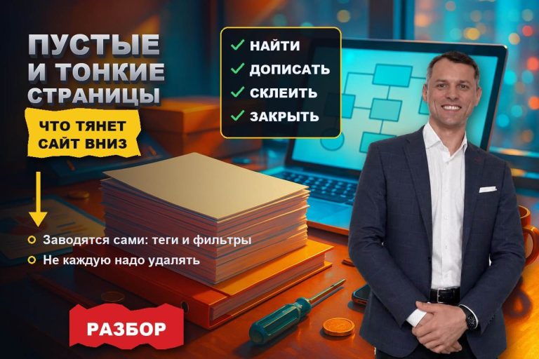 Пустые и тонкие страницы: как найти то, что тянет сайт вниз