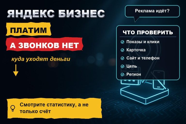 Реклама в Яндекс Бизнесе: платите каждый месяц, а звонков нет — что на самом деле происходит с вашими деньгами