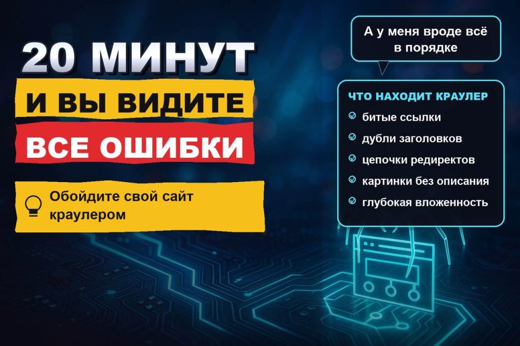 Screaming Frog за 20 минут: технический аудит сайта, который найдёт битые ссылки и дубли