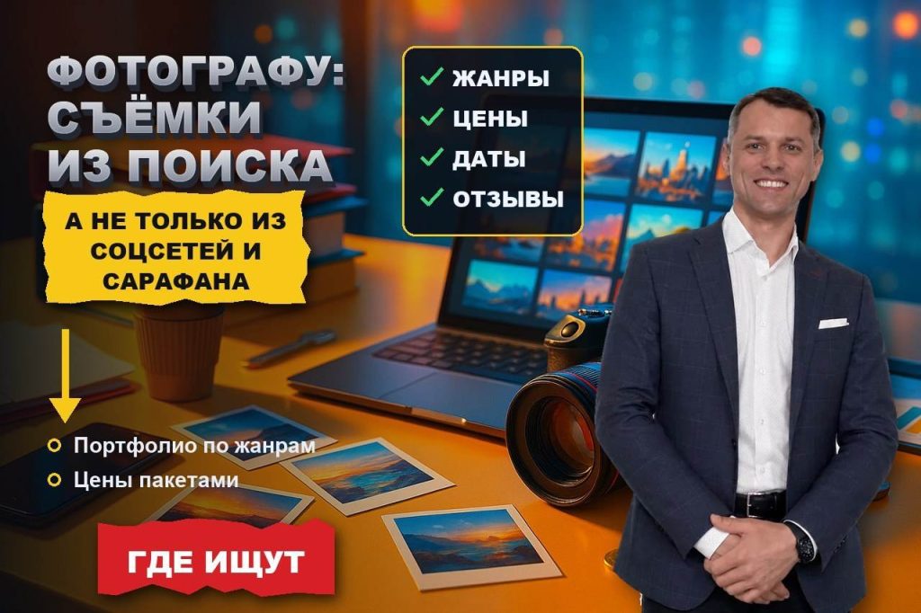 Фотографу: как получать съёмки из поиска, а не только из соцсетей