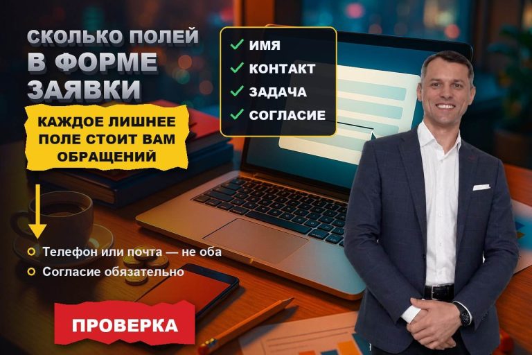 Сколько полей должно быть в форме заявки
