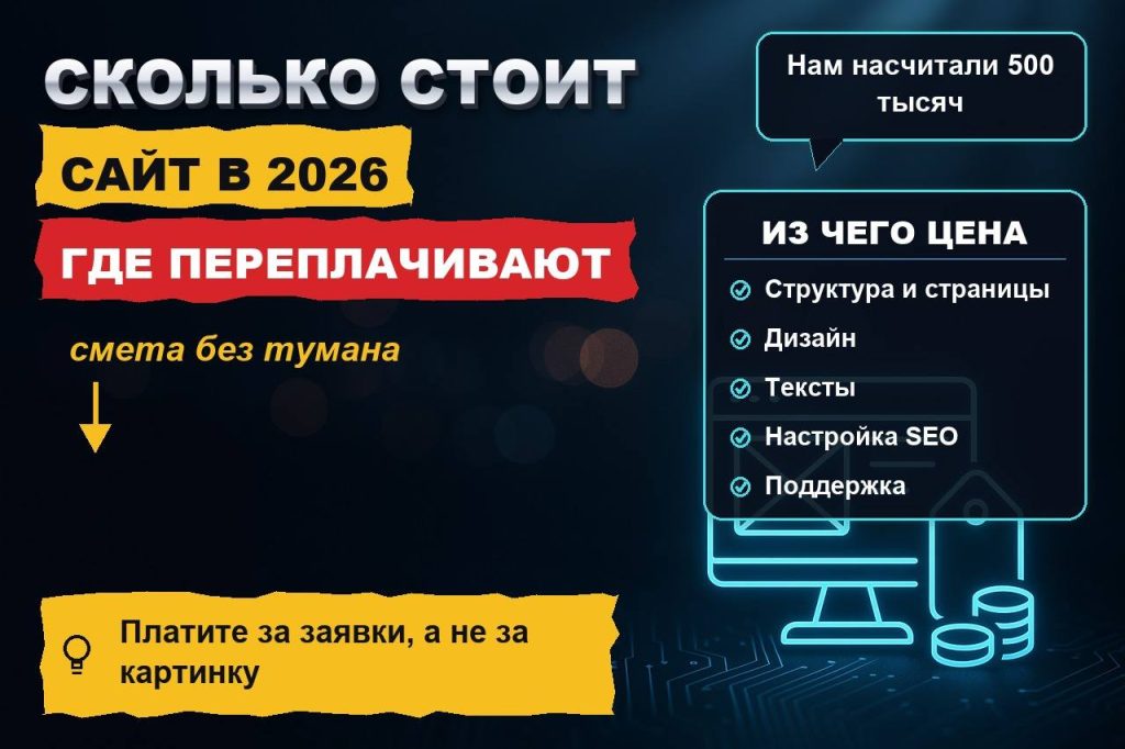 Сколько стоит сайт в 2026 году: из чего складывается цена и где вы переплачиваете вдвое