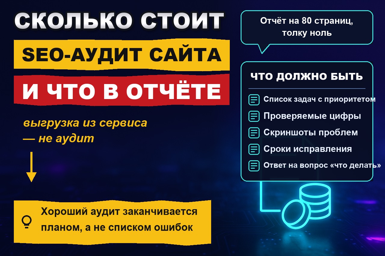 Сколько стоит SEO-аудит сайта и что должно быть в отчёте