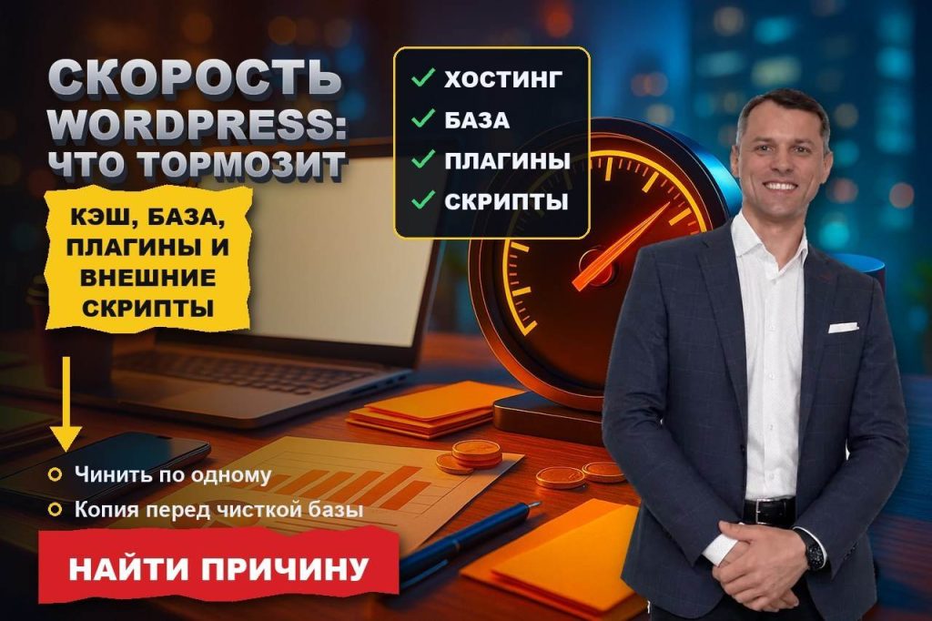 Скорость WordPress: кэш, база и что на самом деле тормозит сайт