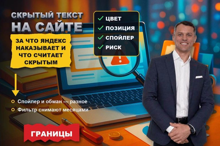 Скрытый текст на сайте: за что Яндекс наказывает и что вообще считает скрытым