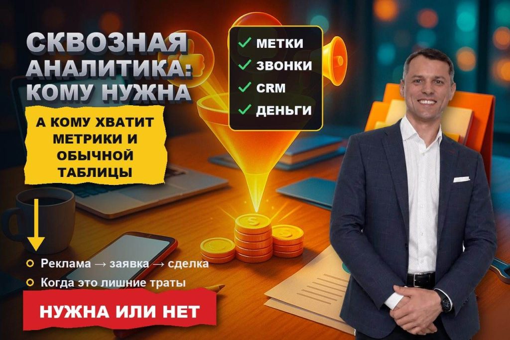 Сквозная аналитика: кому она нужна, а кому хватит Метрики и таблицы