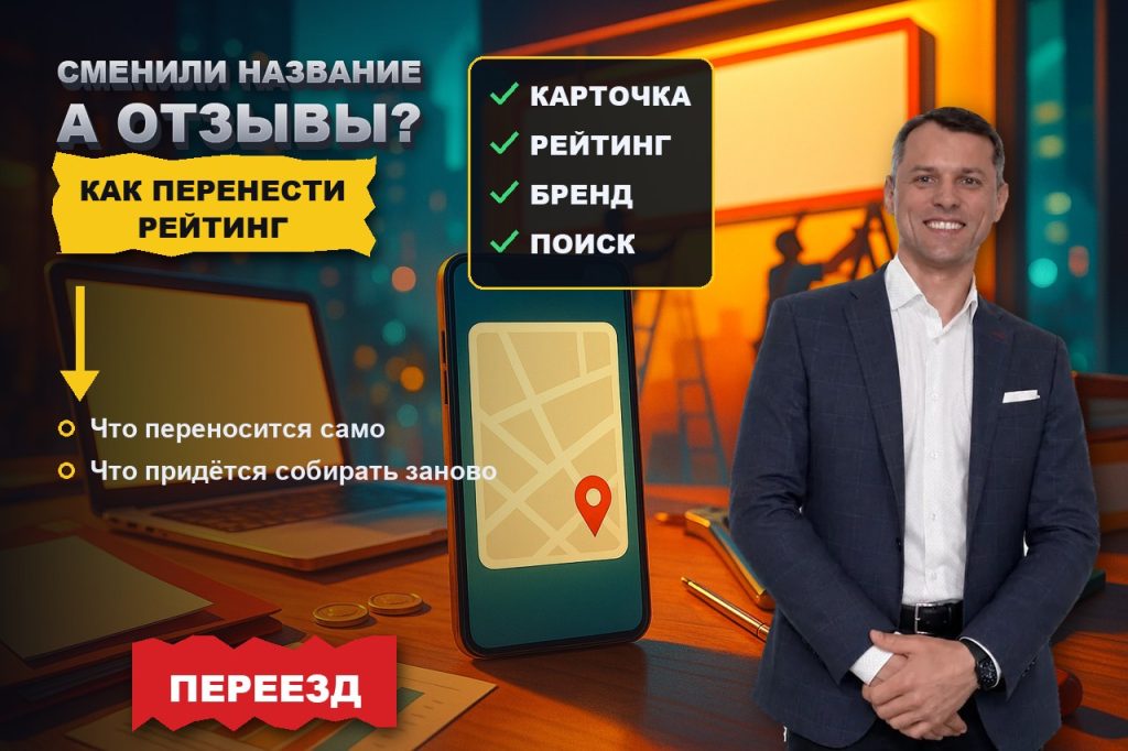 Сменили название: как перенести рейтинг, отзывы и брендовую выдачу на новое имя