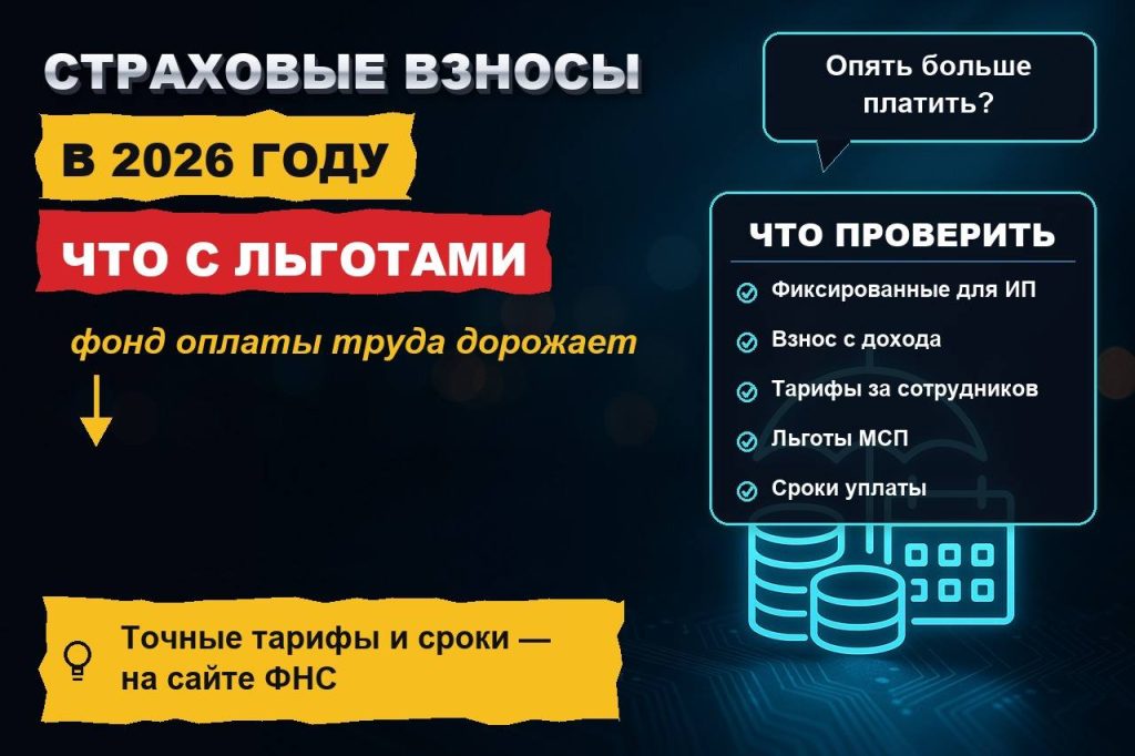 Страховые взносы в 2026 году: сколько теперь платит ИП и малый бизнес и что стало с льготами
