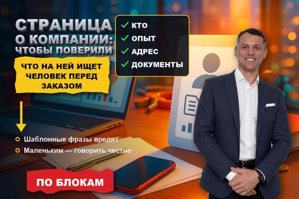 Страница «О компании»: что на ней писать, чтобы вам поверили