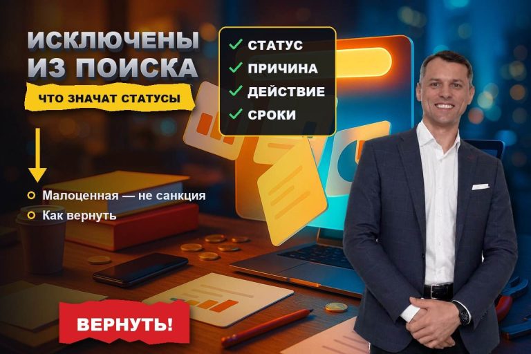 Страницы исключены из поиска: что значат статусы в Вебмастере и как вернуть страницы