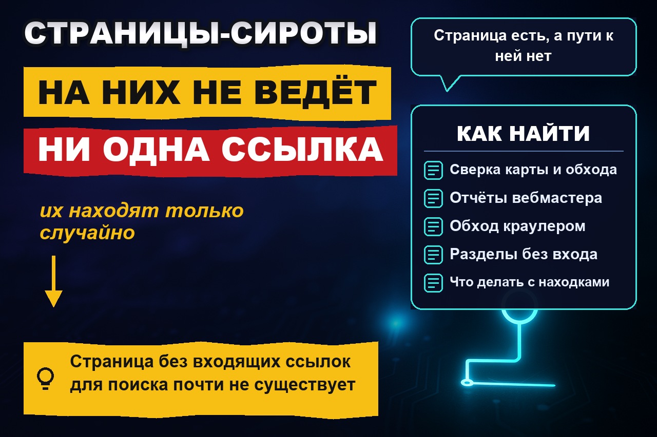 Страницы-сироты: как найти материалы, на которые не ведёт ни одна ссылка