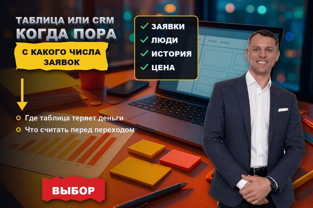Таблица или CRM: с какого числа заявок таблица начинает терять ваши деньги