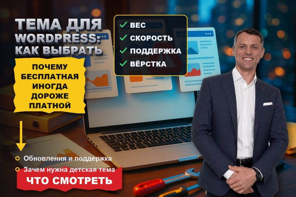 Тема для WordPress: как выбрать и почему бесплатная иногда дороже платной