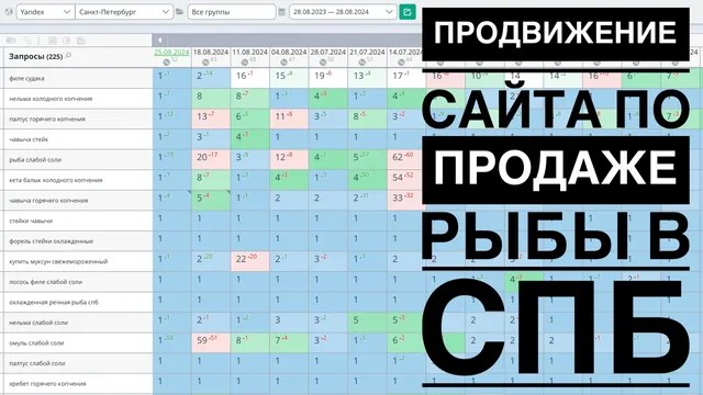 Видео-кейс: Продвижение сайта по продаже рыбы в СПб