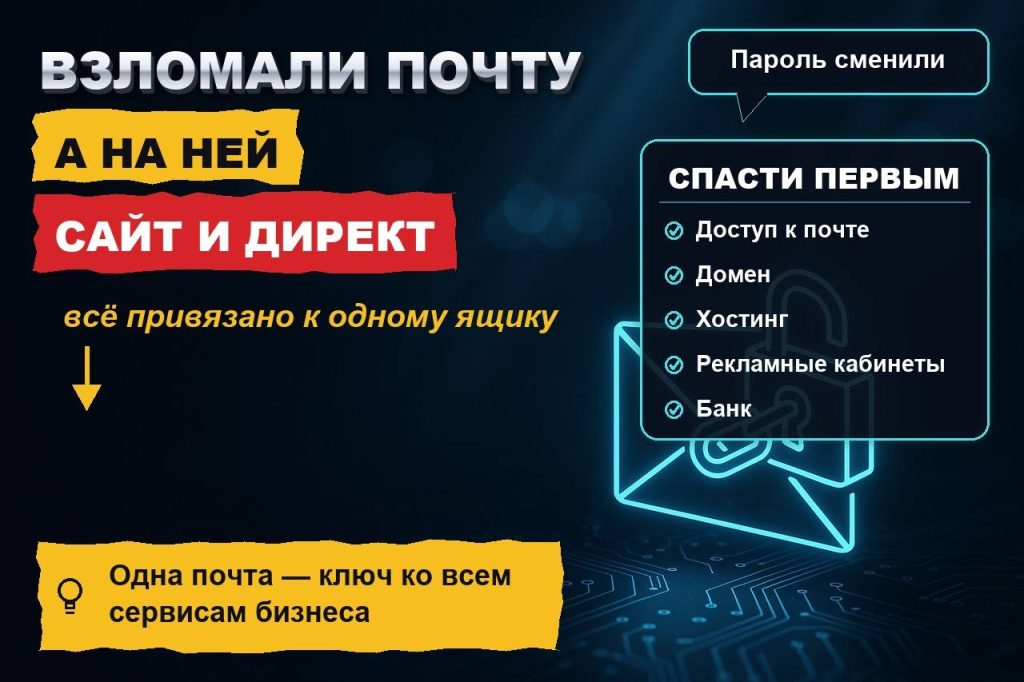 Взломали рабочую почту: как спасти сайт, домен и рекламный кабинет, которые к ней привязаны