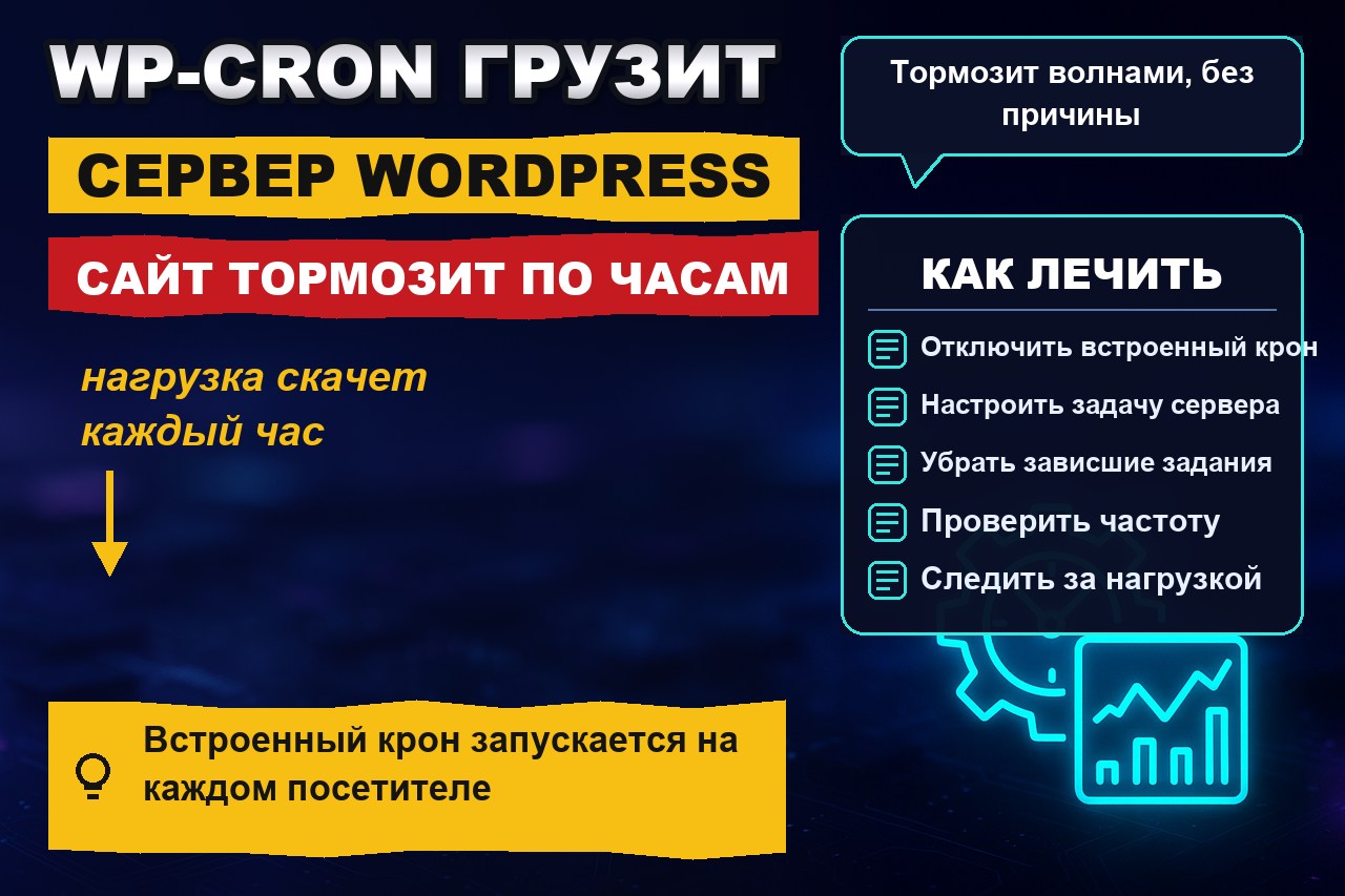 wp-cron грузит сервер: почему сайт тормозит по расписанию и как это чинить