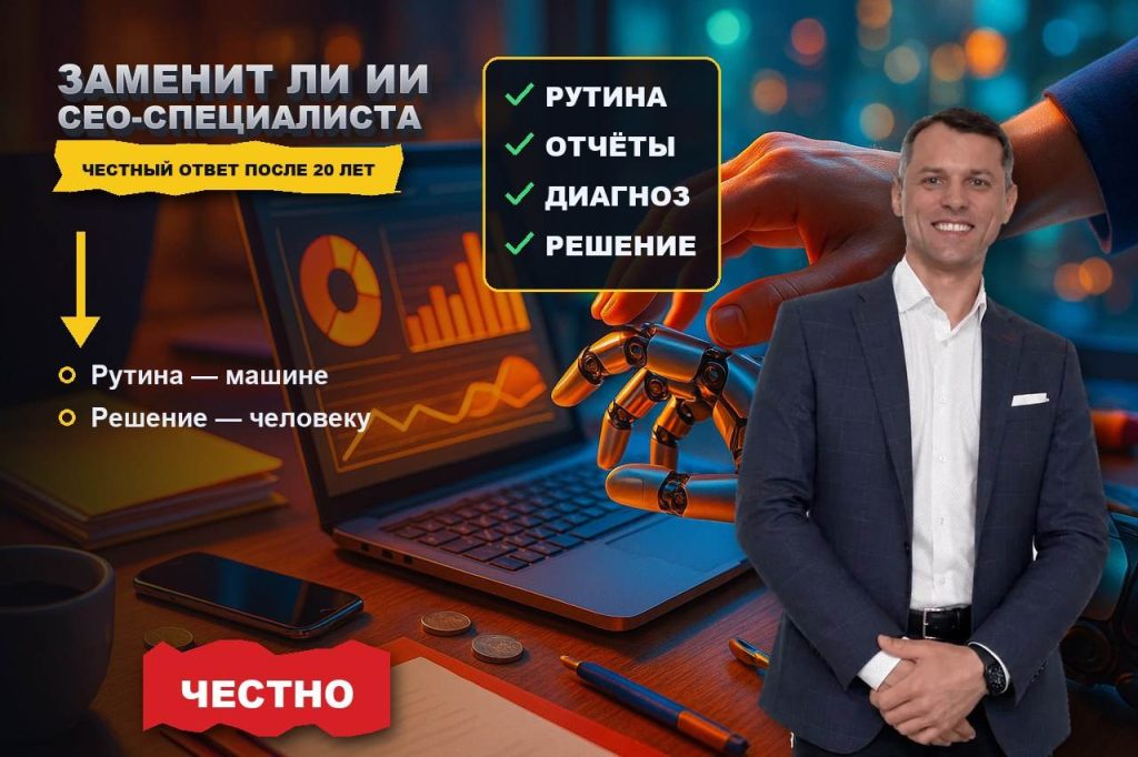 Заменит ли ИИ SEO-специалиста: что нейросеть уже делает лучше меня, а что не сделает никогда