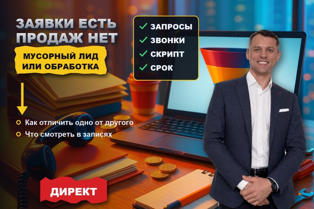 Заявки из Директа идут, а продаж нет: как отличить мусорный лид от плохой обработки