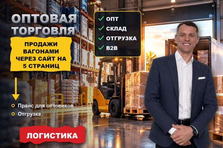Оптовая торговля: как продавать вагонами через сайт на пять страниц