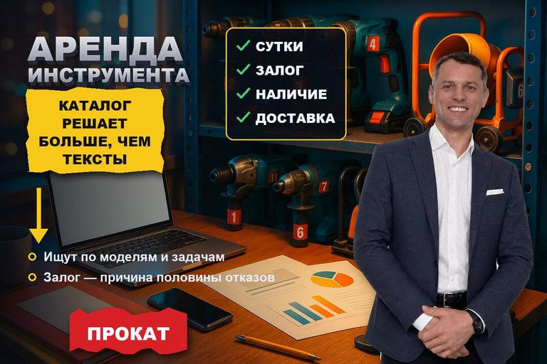 Продвижение сайта аренды строительного инструмента: каталог решает всё