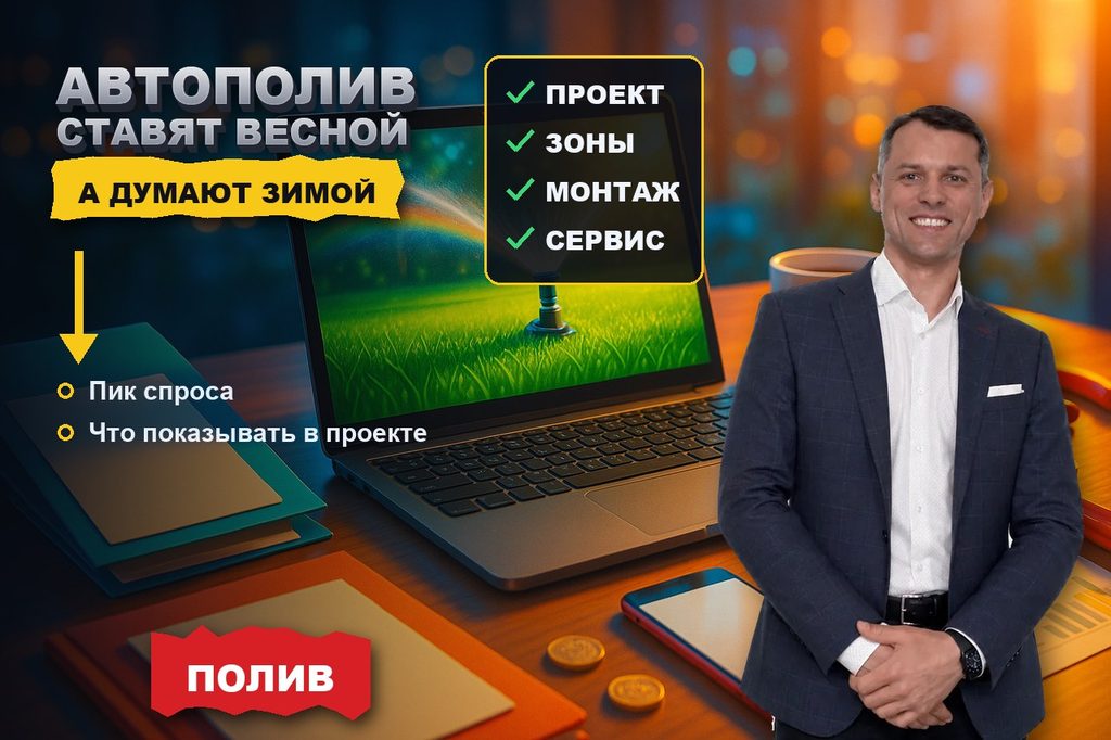 Продвижение сайта автополива: ставят весной, думают зимой