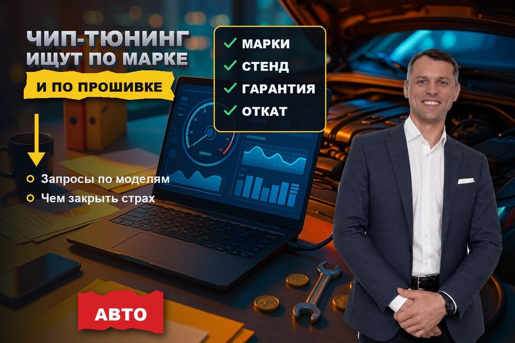 Продвижение сайта по чип-тюнингу: ищут по марке и прошивке