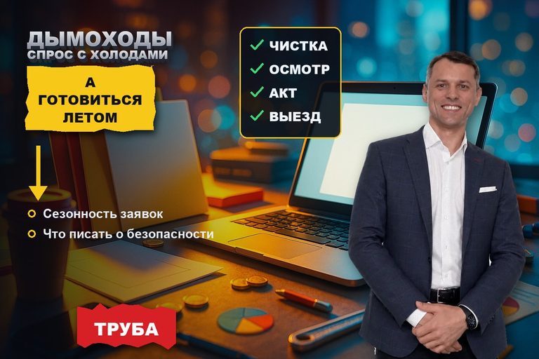Продвижение сайта по чистке дымоходов: спрос приходит с холодами