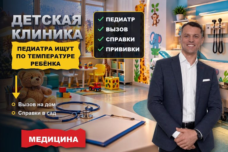 Продвижение сайта детской клиники: педиатра ищут по температуре ребёнка, району и вызову на дом
