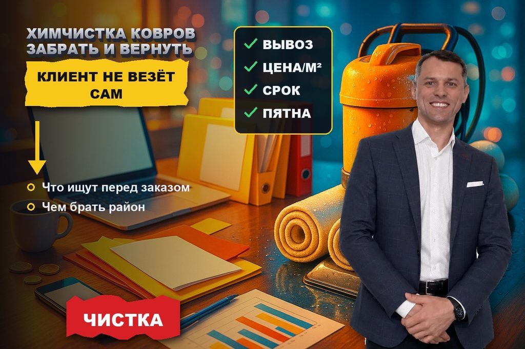 Продвижение сайта по химчистке ковров: забрать, почистить, вернуть
