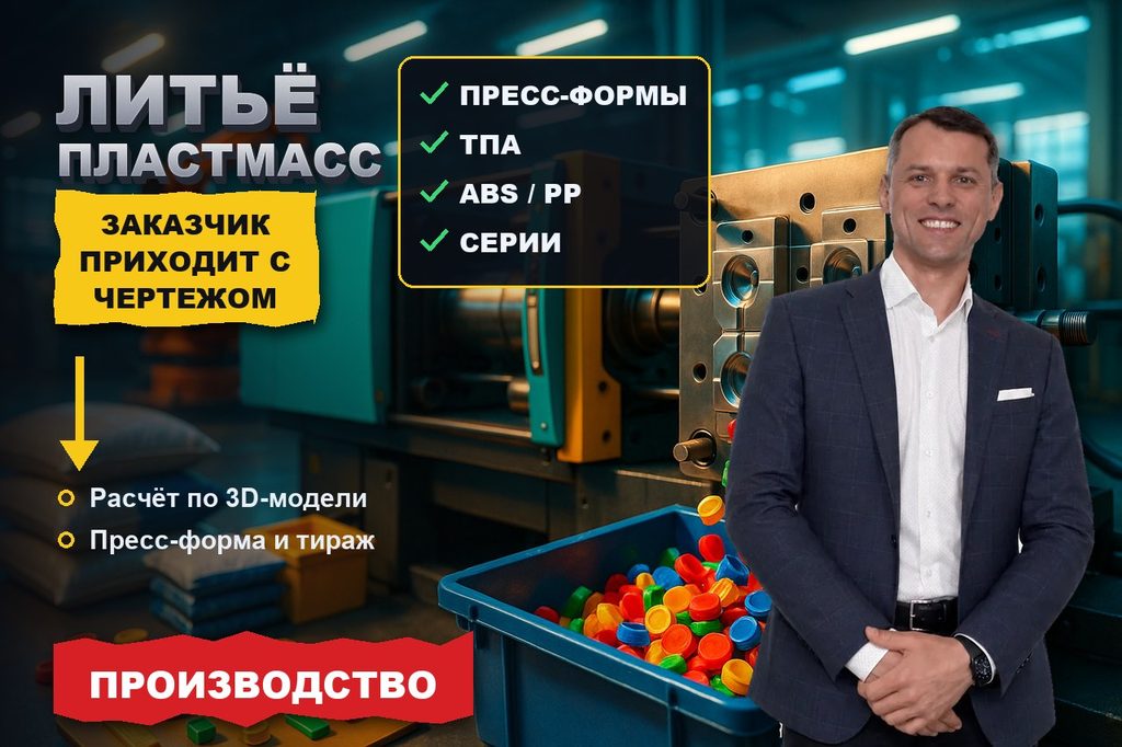 Продвижение сайта литья пластмасс: заказчик приходит с чертежом и тиражом