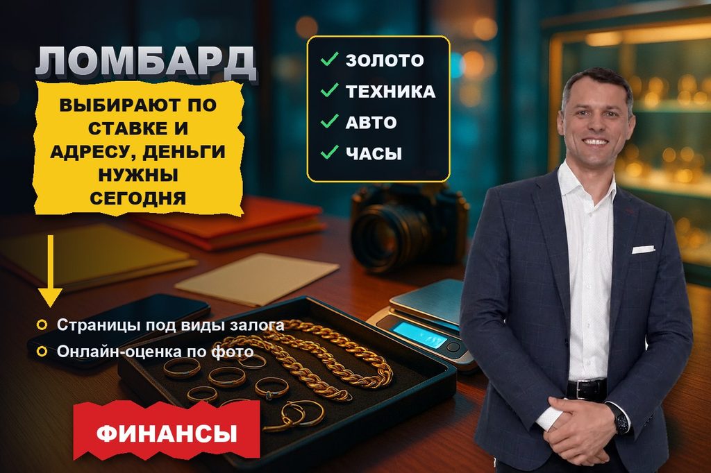 Продвижение сайта ломбарда: деньги нужны сегодня, а выбирают по ставке и адресу