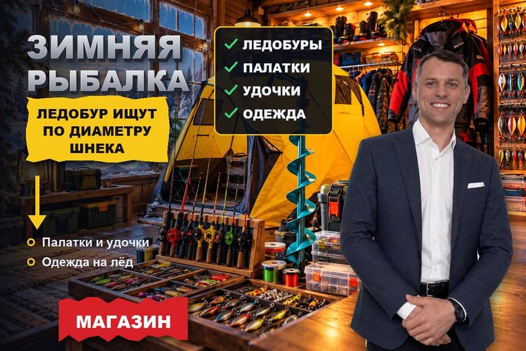 Продвижение сайта магазина для зимней рыбалки: ледобур ищут по диаметру шнека, а палатку — по числу рыбаков