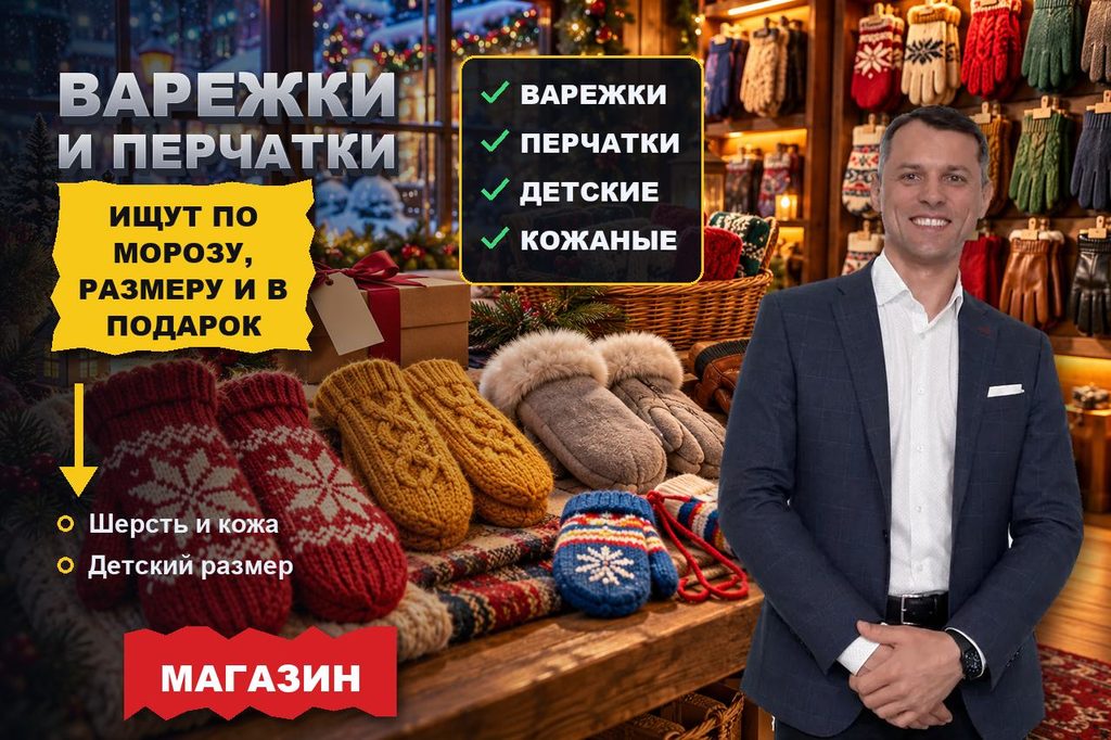 Продвижение сайта магазина варежек и перчаток: варежки ищут по возрасту ребёнка и теплу, а перчатки — по коже и размеру ладони