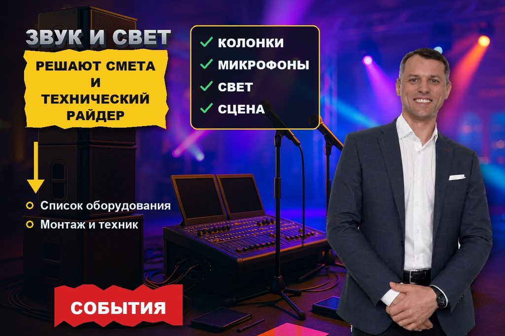 Продвижение сайта аренды звука и света: заказ на мероприятие решают смета и технический райдер