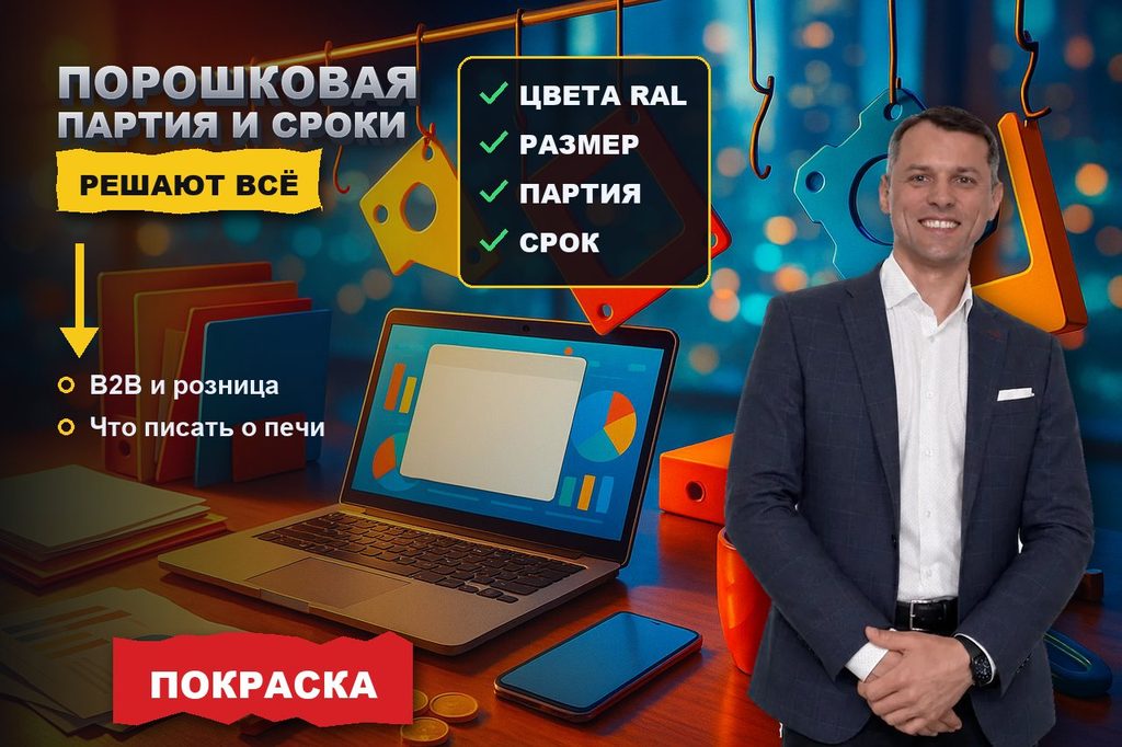 Продвижение сайта порошковой покраски: партия и сроки решают всё