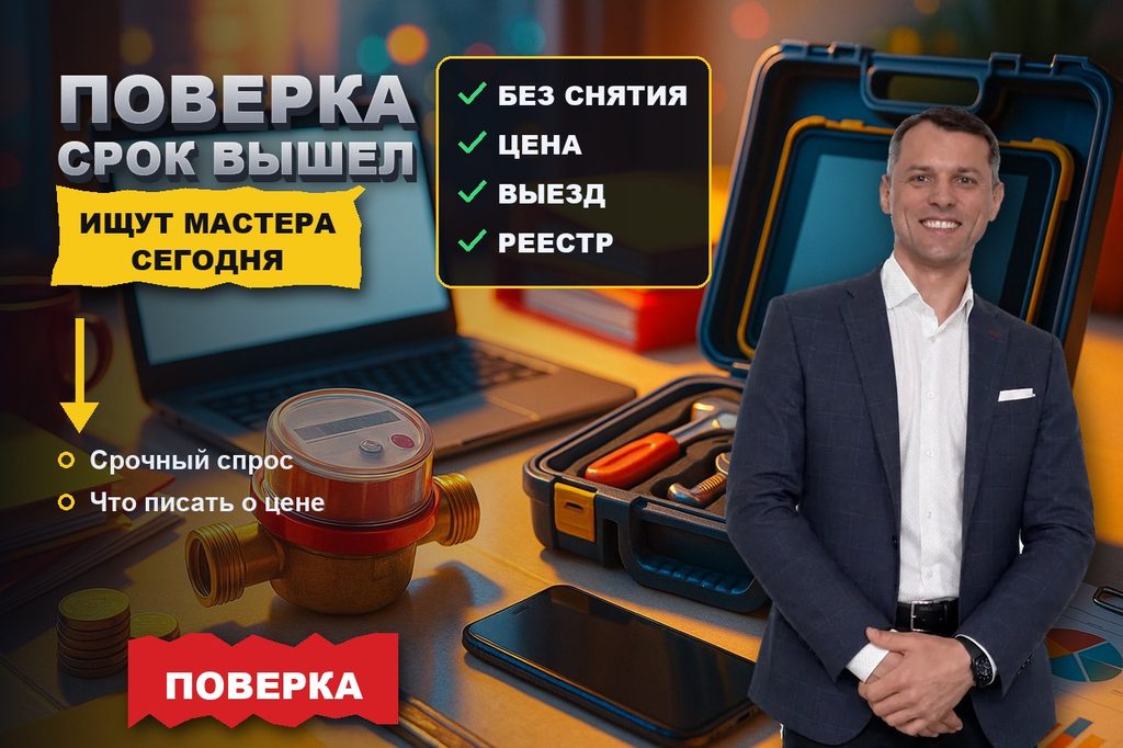 Продвижение сайта поверки счётчиков: срок вышел — ищут сегодня