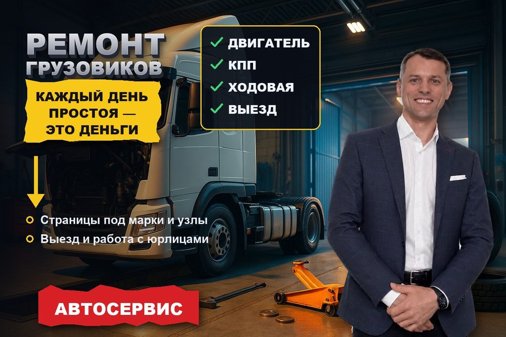 Продвижение сайта ремонта грузовиков: каждый день простоя стоит денег