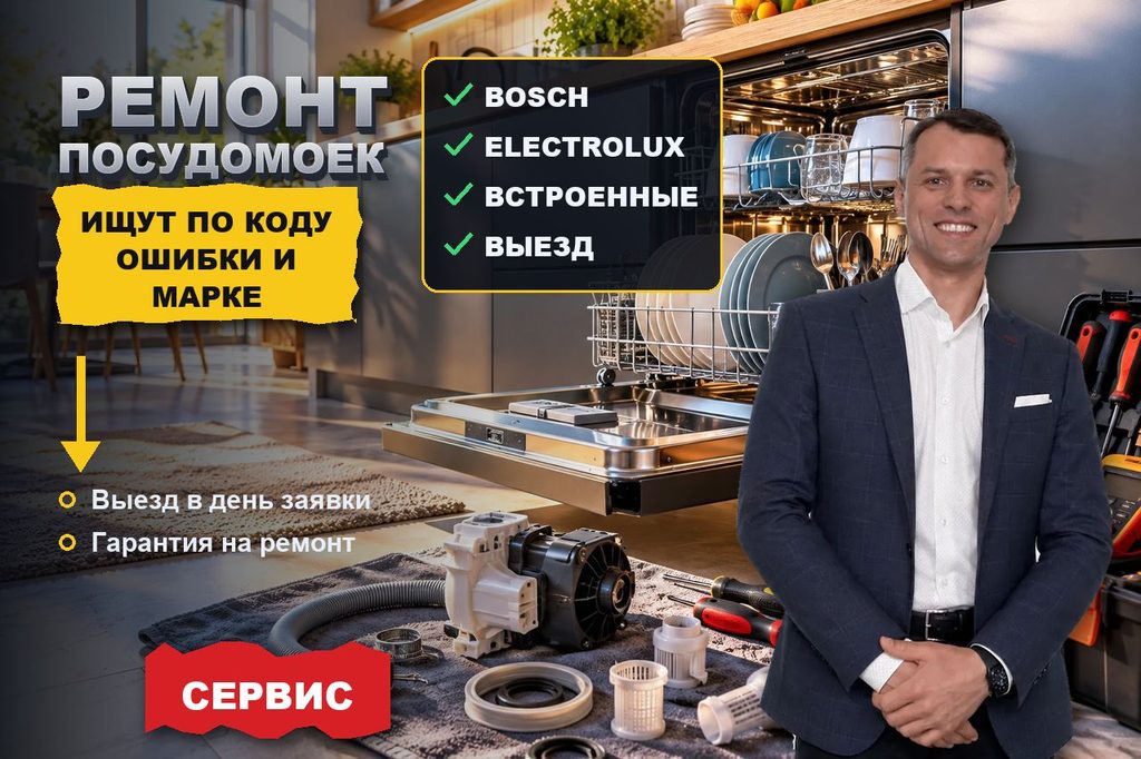 Продвижение сайта ремонта посудомоечных машин: ищут по коду ошибки и «не сливает воду»